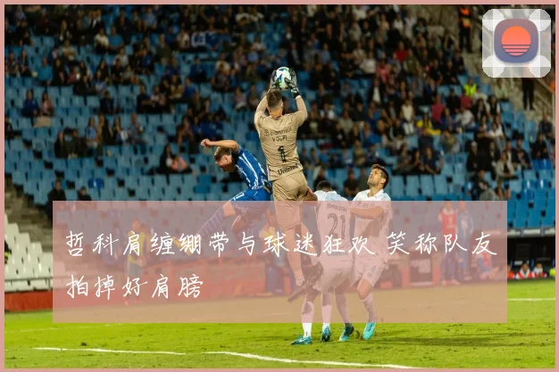 哲科肩缠绷带与球迷狂欢 笑称队友拍掉好肩膀